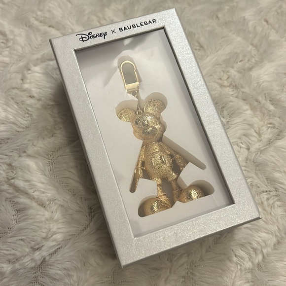 $68 Disney x BaubleBar Mickey Mouse Disney Bag Charm: Goldtone - Picture 8 of 8